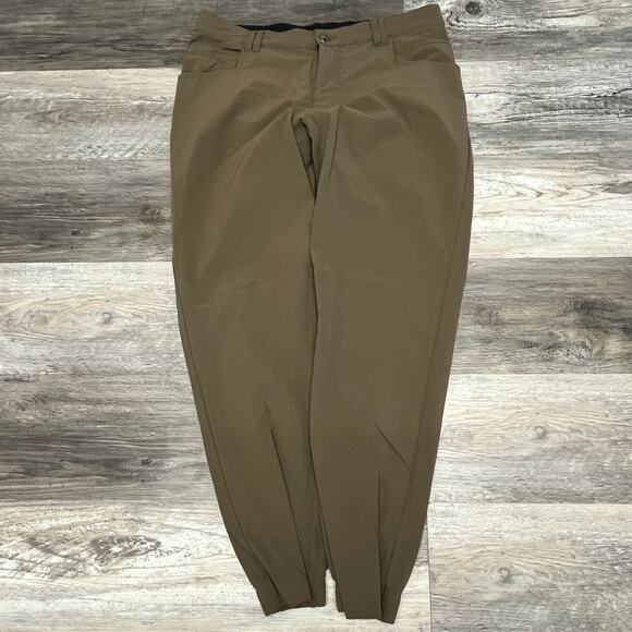 BYLT Ace Joggers Brown Mens 34x28 Slim Fit Stretch Athletic Performance Pants - Picture 1 of 11